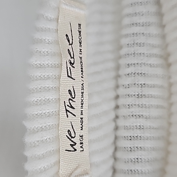 We The Free Inverted Seam Boat Neckline Ribbed Knit Pullover Boho Sweater - Picture 3 of 16